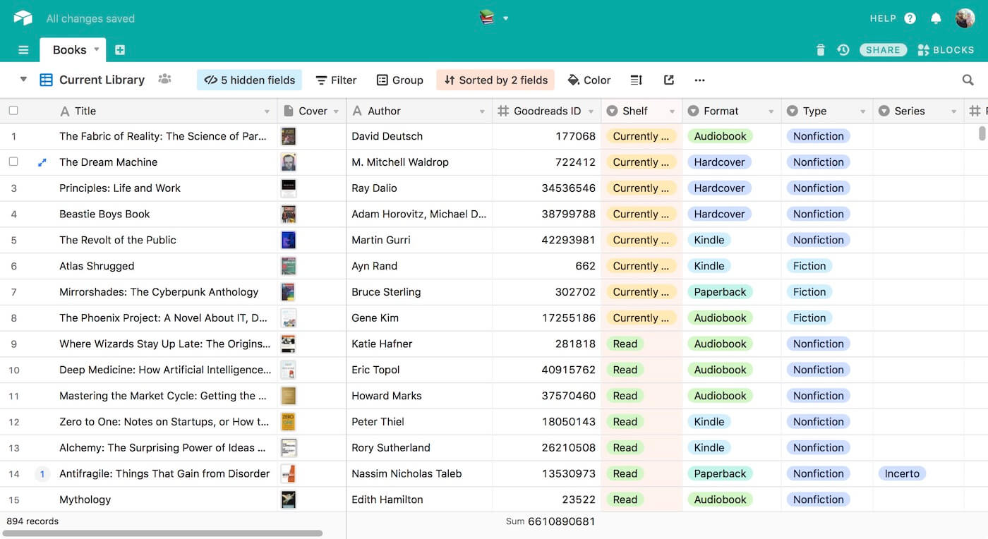 Library 2.0 in Airtable