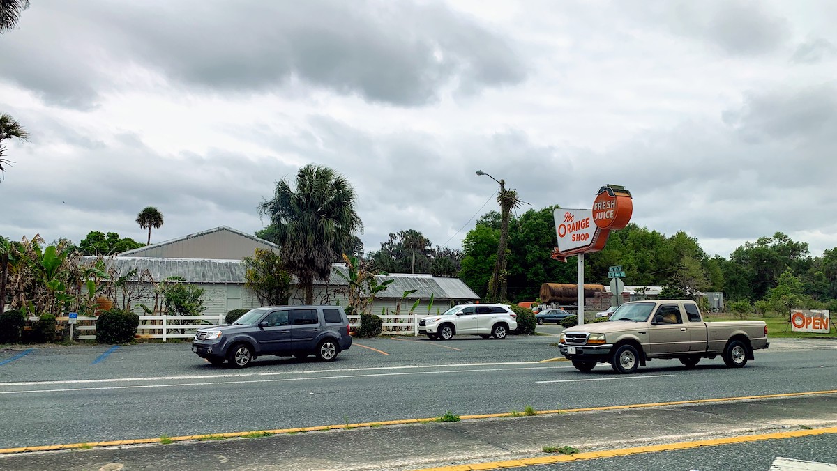 When you pass Citra's Orange Shop, you know you're about 10 miles out from 75