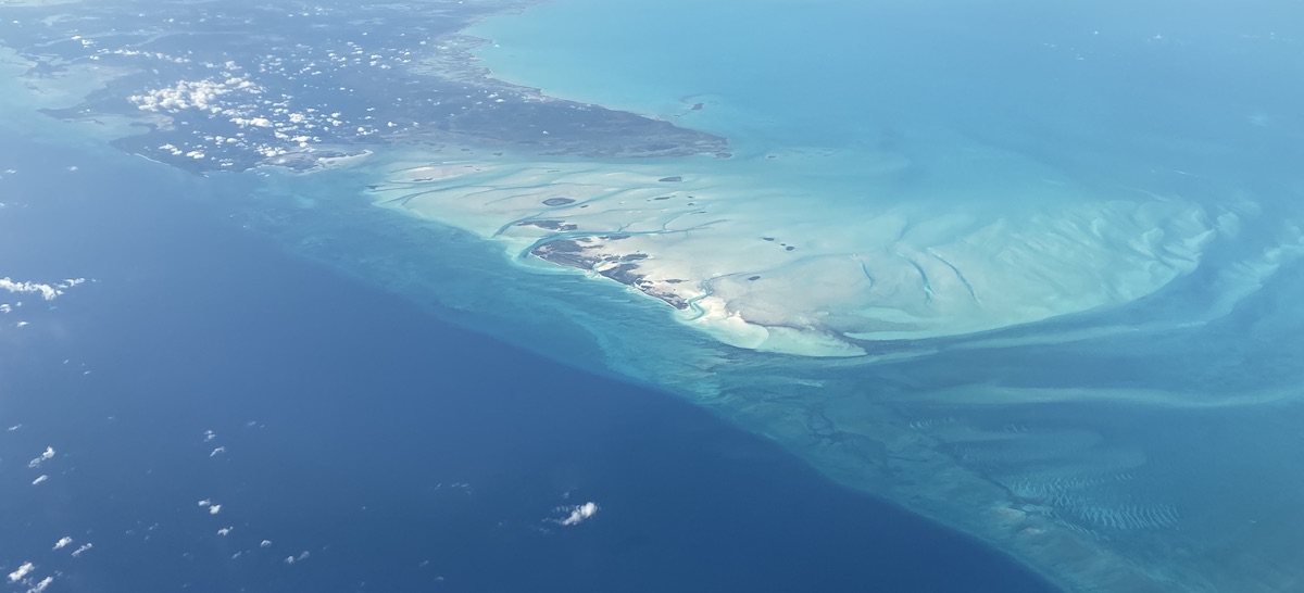 Andros Island's north tip, Joulter Cay, and Long Cay