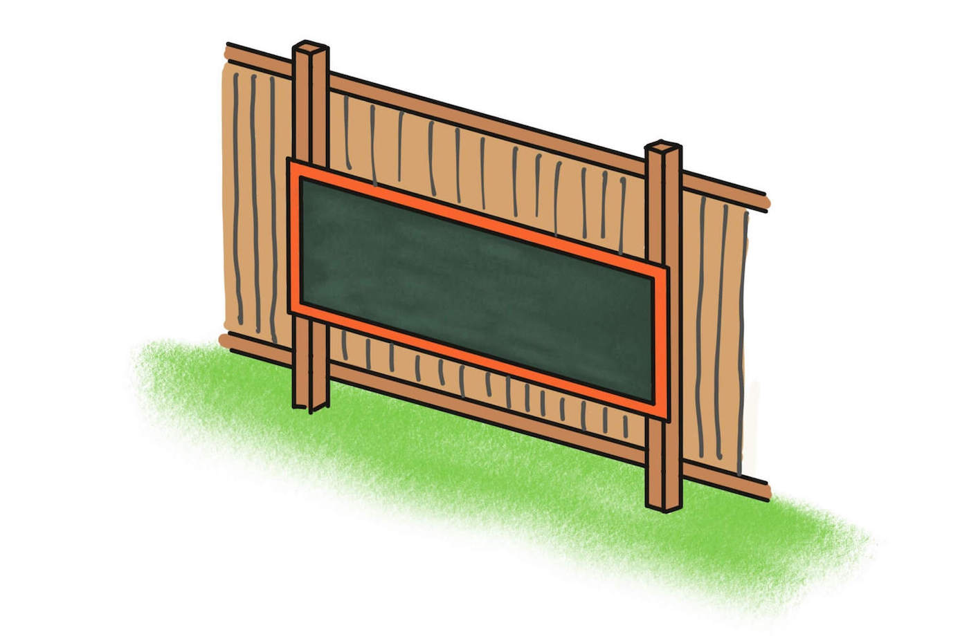 Outdoor chalkboard