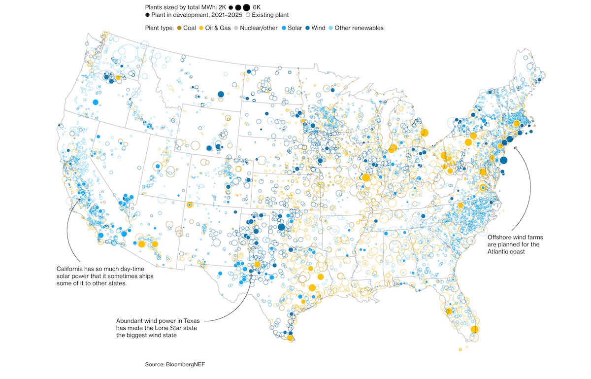 Renewables map US